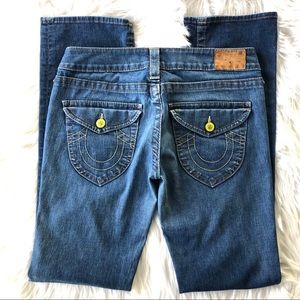 True Religion | Yellow Button Flap Pocket Jeans 30